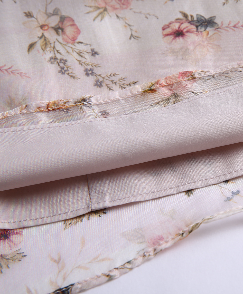Tops - Flowers Printed silk georgette top